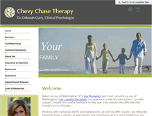 Tablet Screenshot of chevychasetherapy.com